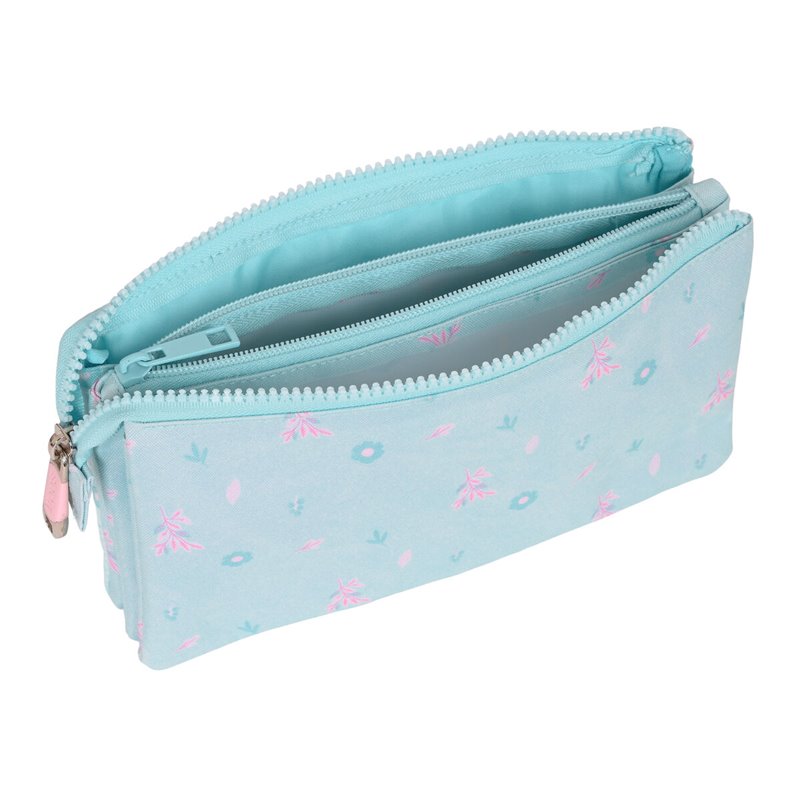 Image secondaire de Trousse Fourre-Tout Triple Moos Garden Turquoise 22 x 12 x 3 cm