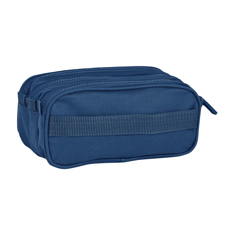 Image secondaire de Trousse Fourre-Tout Triple Safta 21,5 x 10 x 8 cm Blue marine