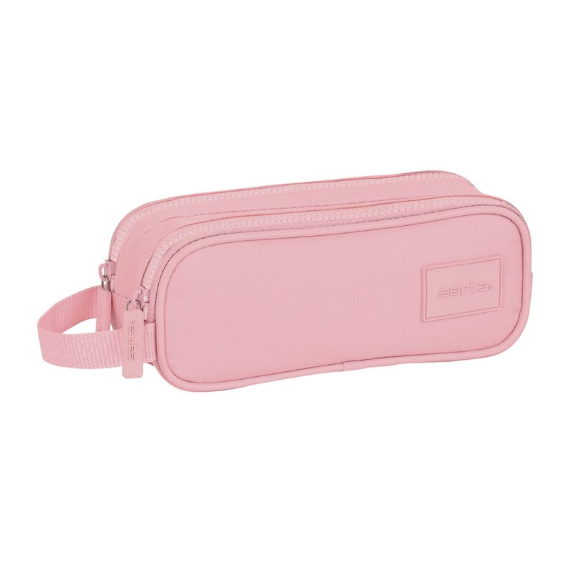 Trousse Fourre-Tout Double Safta Rose 21 x 8 x 6 cm