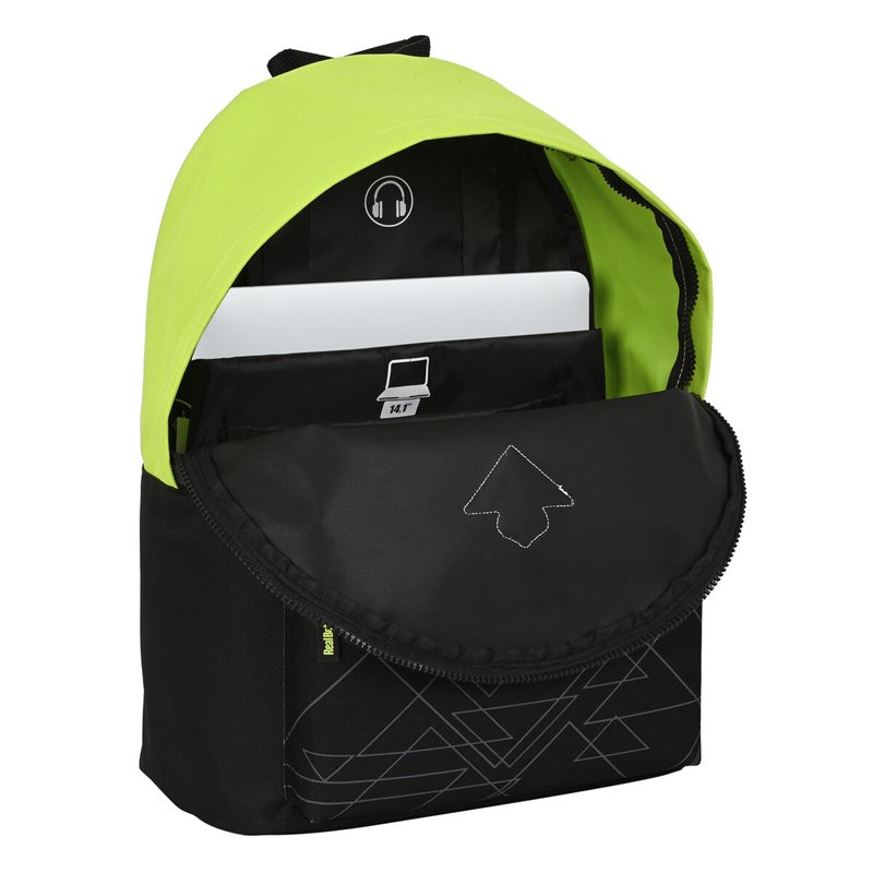 Image secondaire de Cartable Real Betis Balompié 31 x 41 x 16 cm Noir Citron