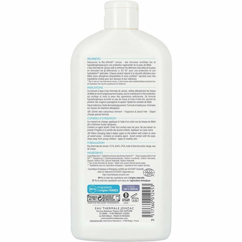 Image secondaire de Crème hydratante intense Bebe Bio Eau Thermale Jonzac (500 ml)