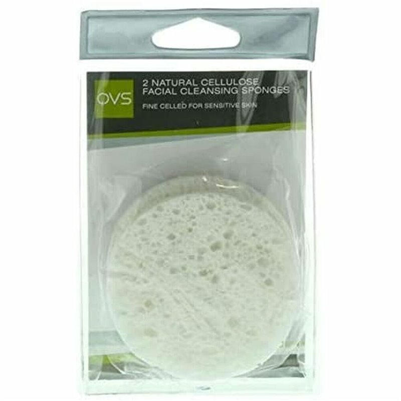 Image secondaire de Éponge Faciale QVS Cellulose Blanc (2 uds)