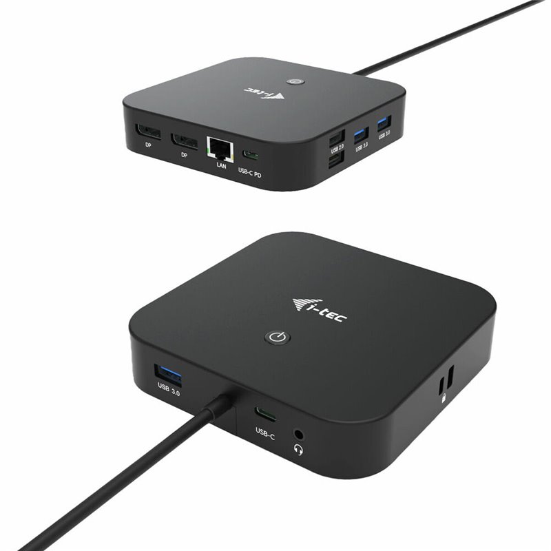 I-Tec C31DUALDPDOCKPD station d'accueil Avec fil USB 3.2 Gen 1 (3.1 Gen 1) Type-C Noir