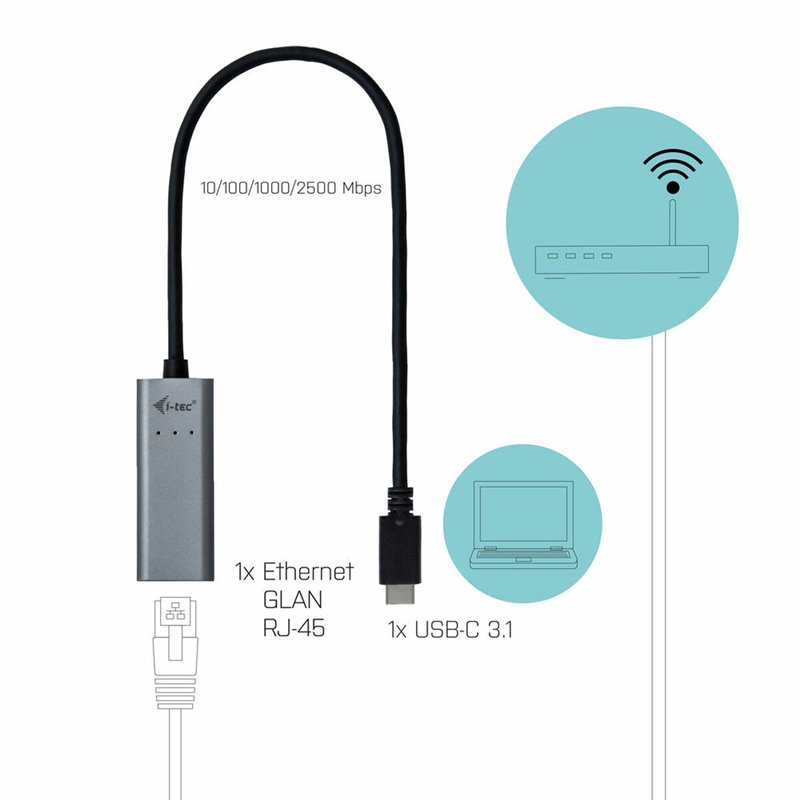 Image secondaire de I-Tec Metal USB-C 2.5Gbps Ethernet Adapter