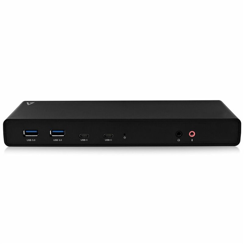 V7 Station d'accueil universelle USB-C avec alimentation, double écran 4K, port d'affichage HDMI et Displaylink jusqu'à 65 W