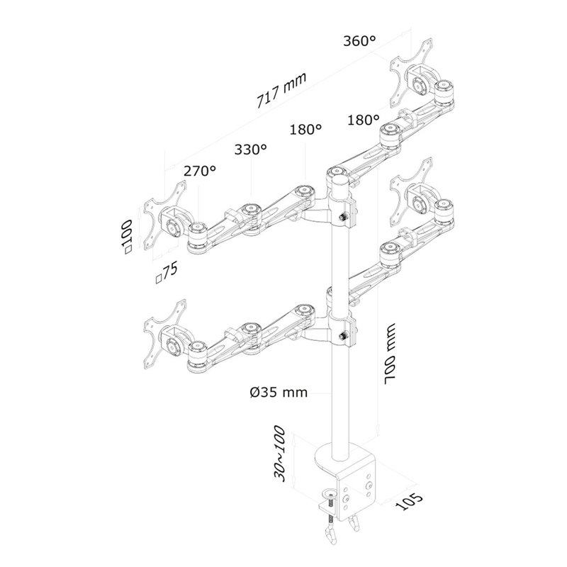 Image secondaire de Neomounts support moniteur de bureau