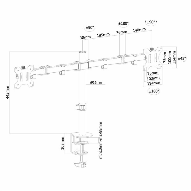 Image secondaire de Neomounts support moniteur de bureau