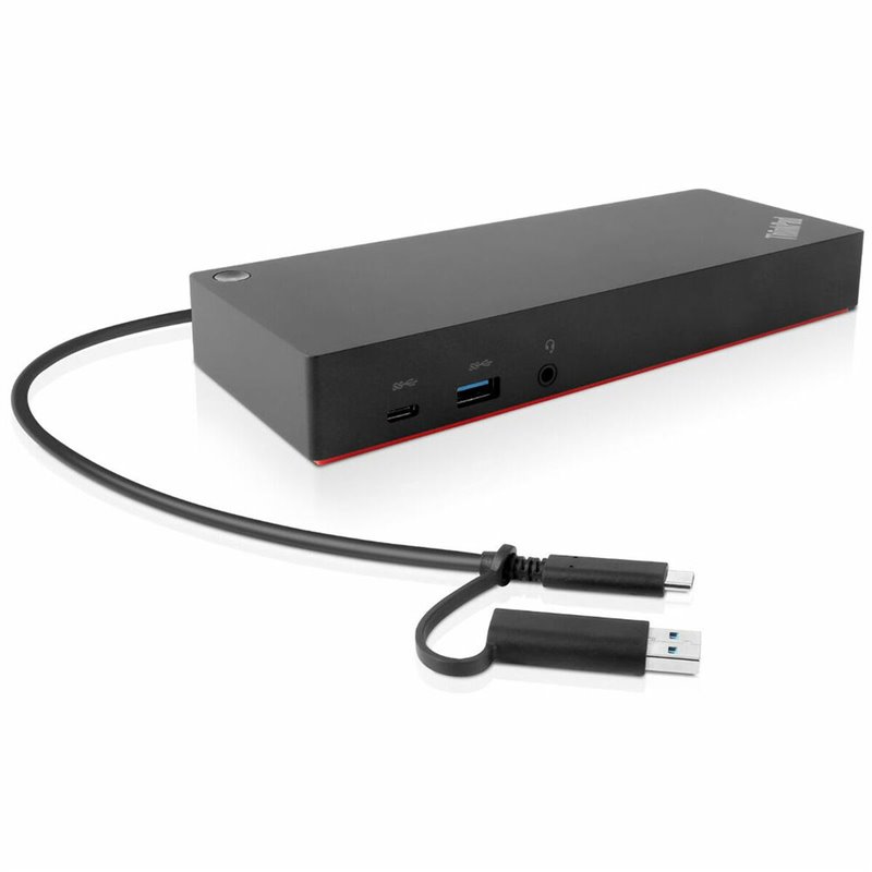 Origin Storage 40AF0135EU station d'accueil USB 3.2 Gen 1 (3.1 Gen 1) Type-A + Type-C Charbon de bois, Rouge