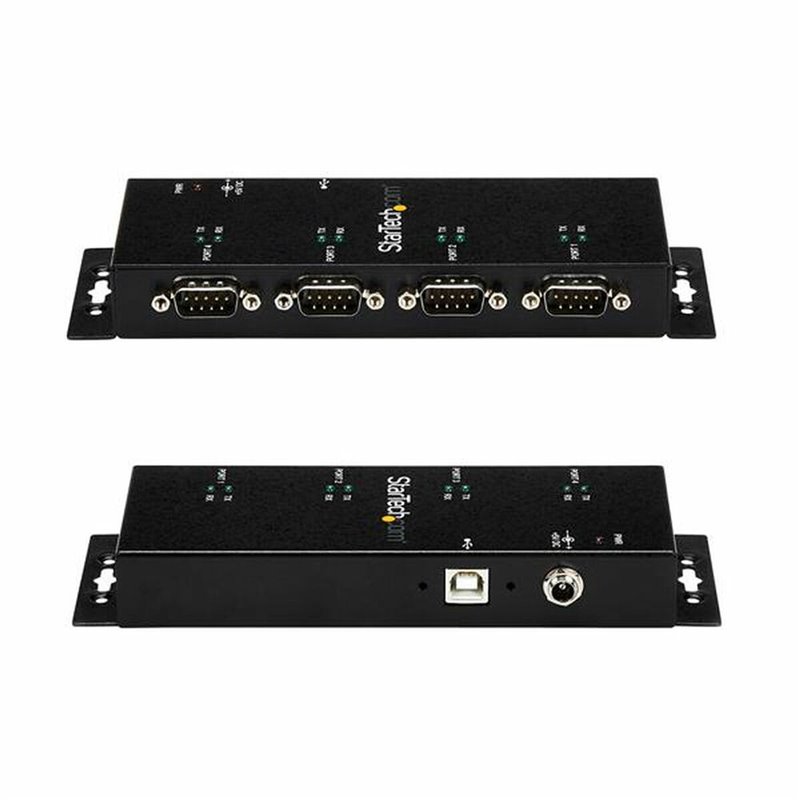 Image secondaire de Startech.com Hub adaptateur USB vers série DB9 RS232 4 ports Montage sur rail DIN industriel et mural