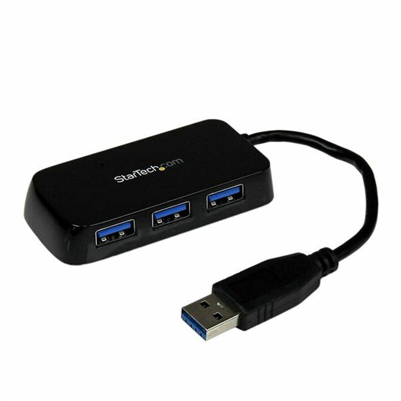 Startech.com Hub USB 3.0 (5Gbps) à 4 ports avec câble intégré - Noir