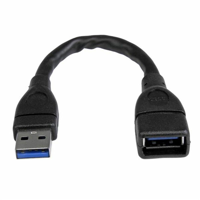 Startech.com Câble d'extension USB 3.0 de 15cm - Rallonge USB A vers A - M/F - Noir