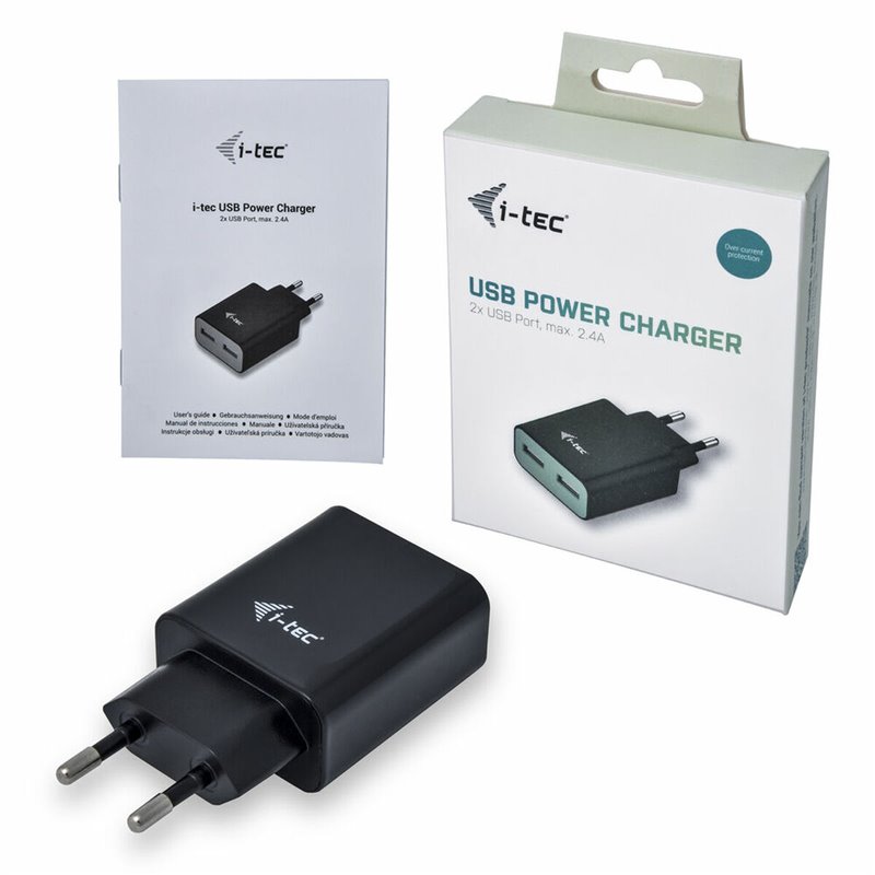 Image secondaire de I-Tec CHARGER2A4B chargeur d'appareils mobiles Téléphone portable Noir Secteur Intérieure