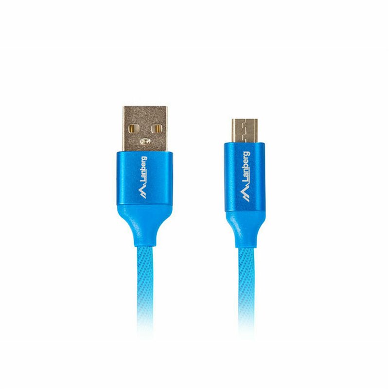 Câble USB vers micro USB Lanberg CA-USBM-20CU-0018-BL Bleu 1,8 m (1 Unité) 1,8 m