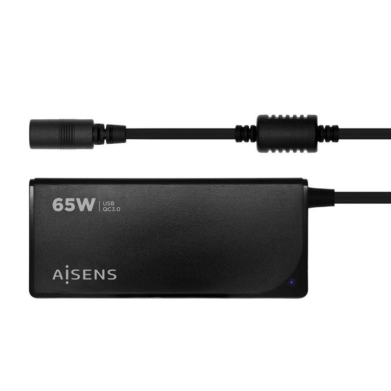 Aisens ASLC-65WAUTO-BK adaptateur de puissance & onduleur Intérieure 65 W Noir