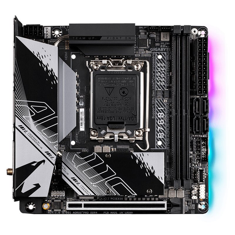 Image secondaire de Gigabyte B760I AORUS PRO DDR4 carte mère Intel B760 Express LGA 1700 mini ITX