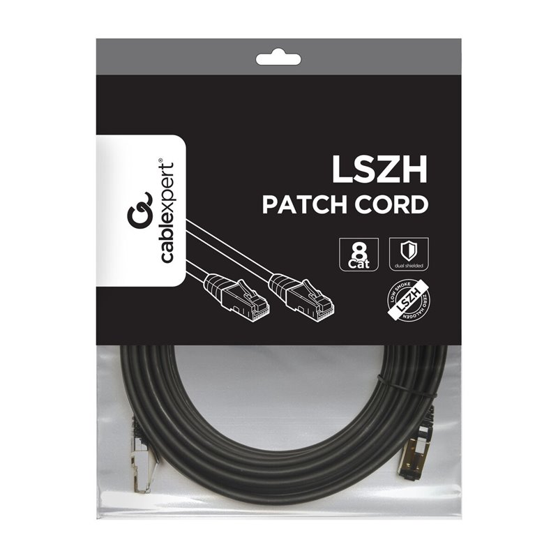 Image secondaire de Câble Réseau Rigide FTP 6ème Catégorie GEMBIRD PP8-LSZHCU-BK-3M 3 m Noir