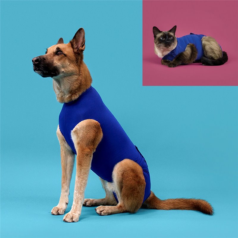 Image secondaire de T-Shirt de récupération pour animaux de compagnie KVP Bleu 25-33 cm