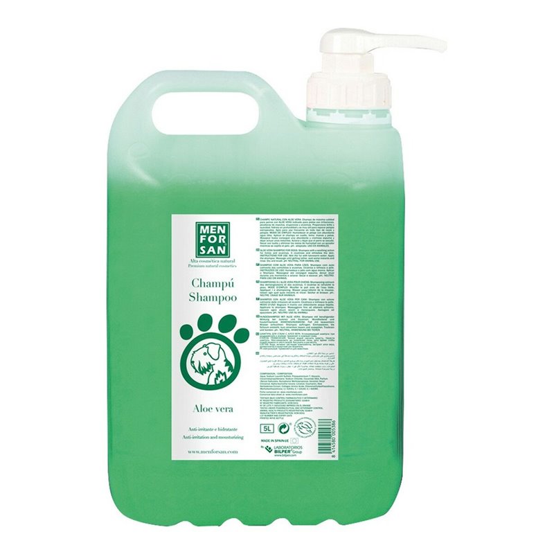 Shampoing pour animaux de compagnie Menforsan 5 L Chien Aloe Vera