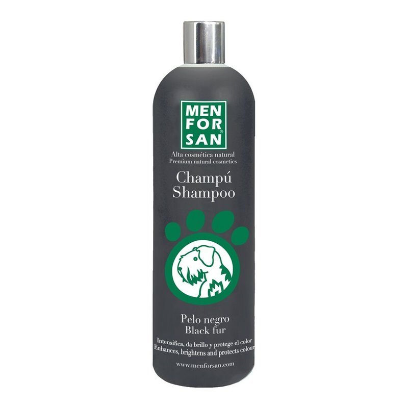 Shampoing pour animaux de compagnie Menforsan 1 L Chien Cheveux Foncé