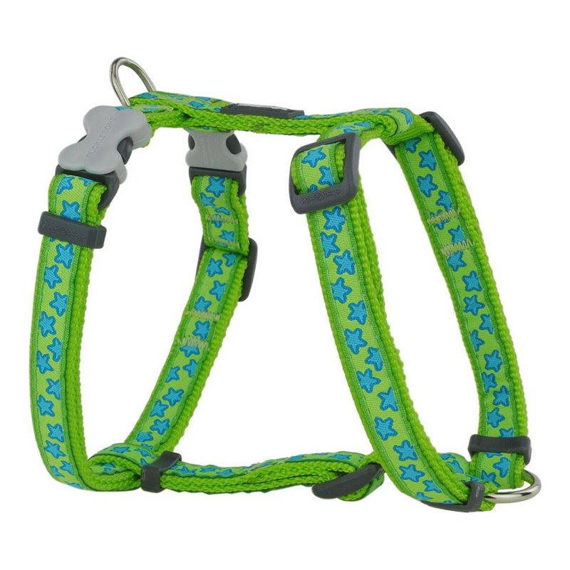 Harnais pour Chien Red Dingo Style Étoile Vert 30-48 cm