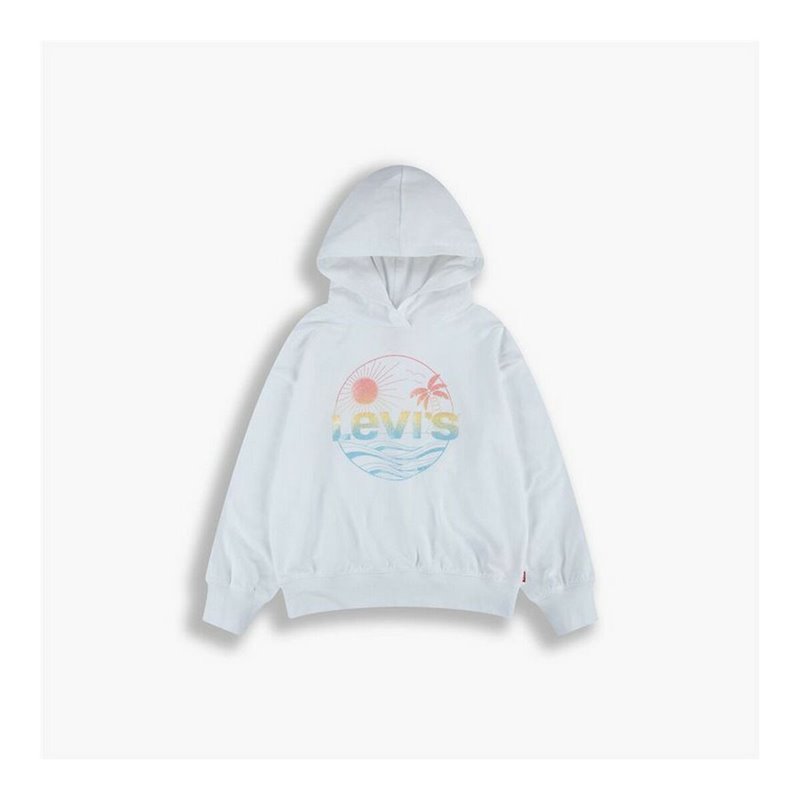 Sweat-Shirt à capuche fille Levi's Oversized Blanc