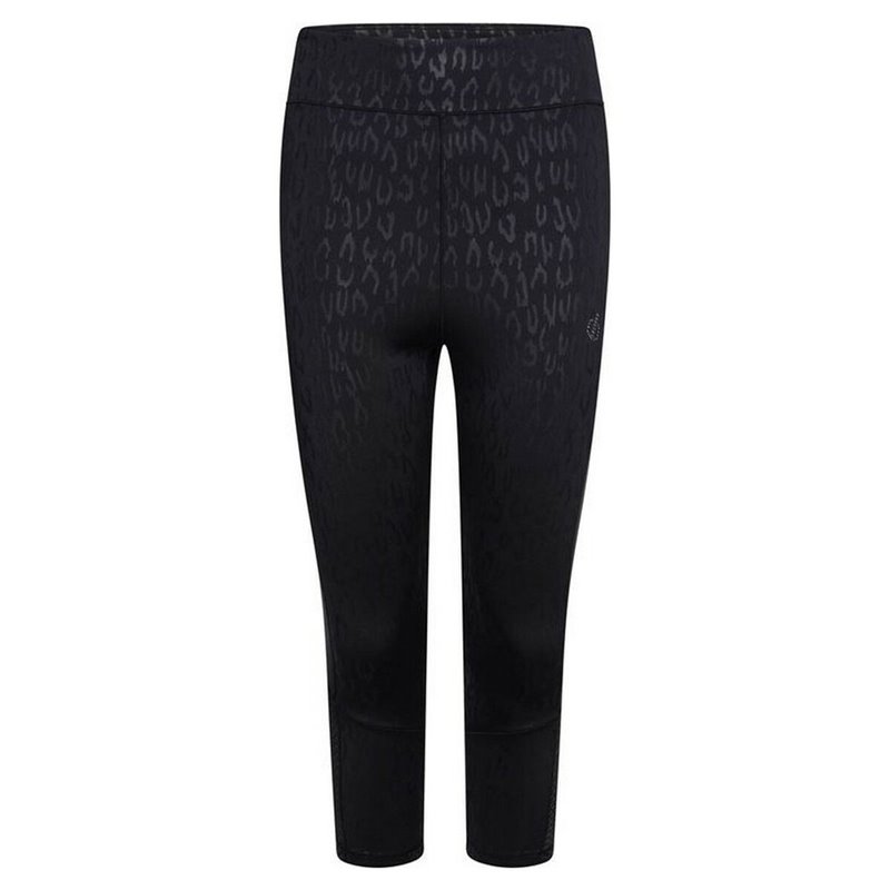 Leggings de Sport pour Femmes Dare 2b Shine Bright 3/4 Noir