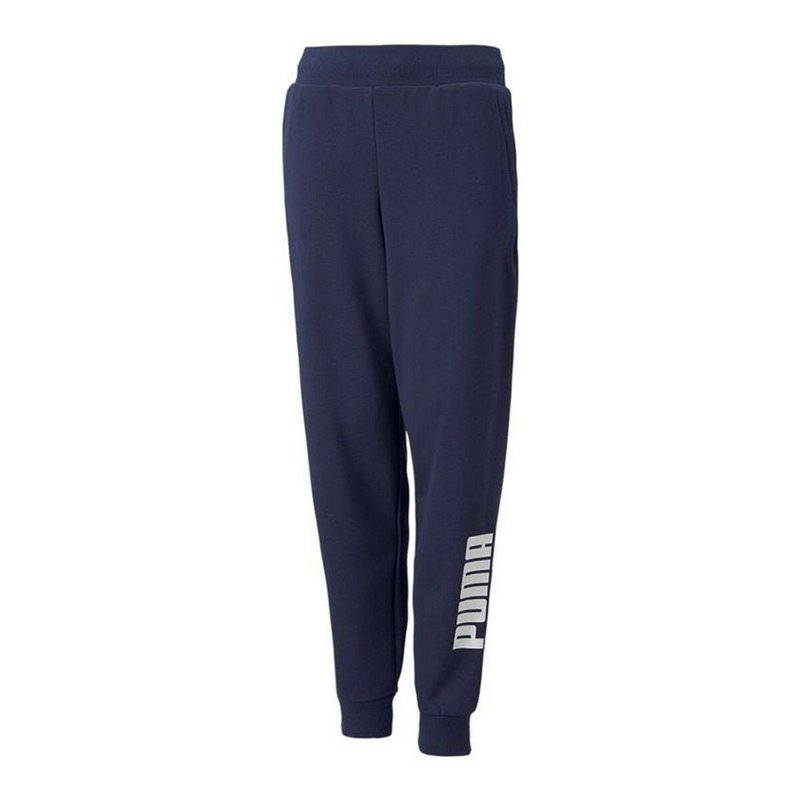 Pantalons de Survêtement pour Enfants Puma Power Logo Bleu foncé