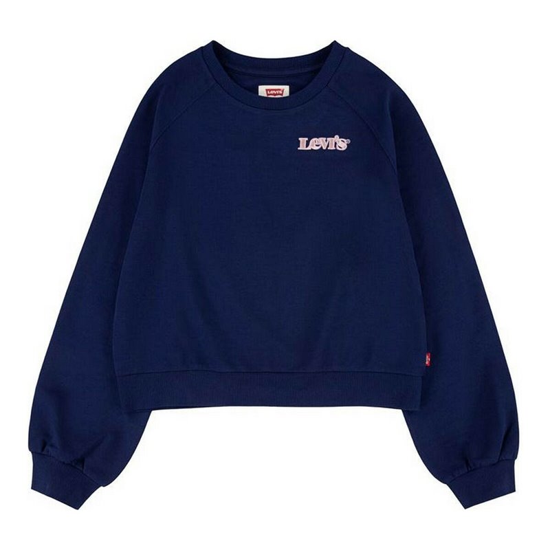 Sweat-Shirt sans capuche fille Levi's Benchwarmer Bleu foncé