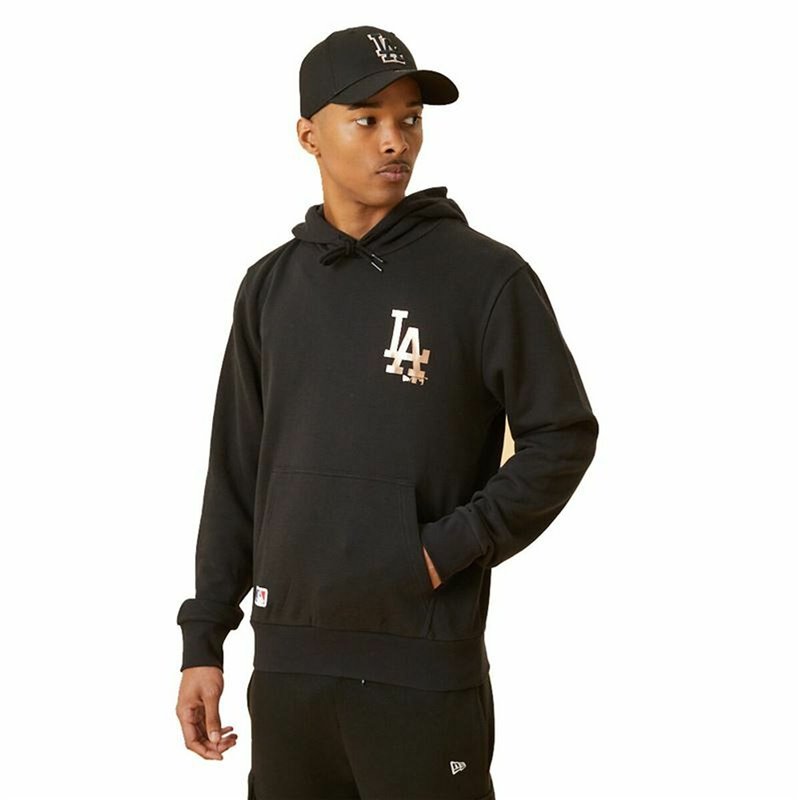 Sweat sans capuche homme LA Dodger Metallic Logo New Era Noir