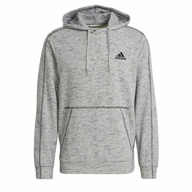 Image secondaire de Sweat à capuche homme Adidas Essentials Mélange Embroidered Gris clair