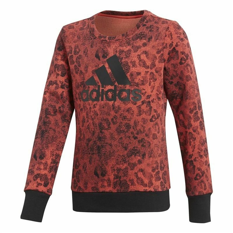 Sweat-Shirt sans capuche fille Adidas YG Crew Rouge