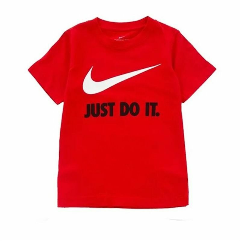 Image secondaire de T shirt à manches courtes Enfant Nike Swoosh Rouge