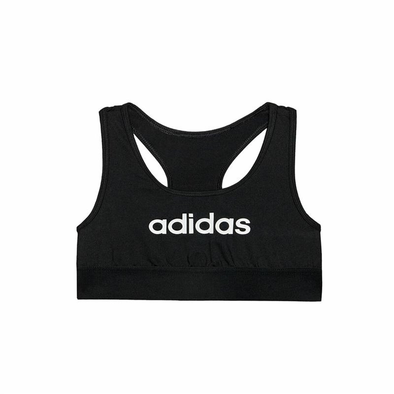 Soutien-Gorge de Sport Adidas Sports Single Jersey Enfant Noir