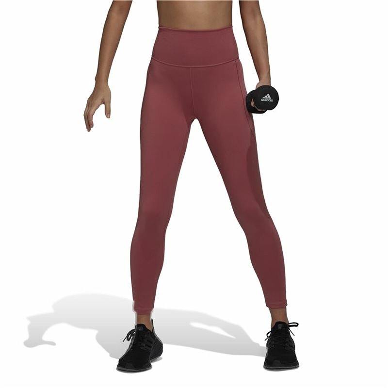 Leggings de Sport pour Femmes Adidas Studio 7/8 Marron