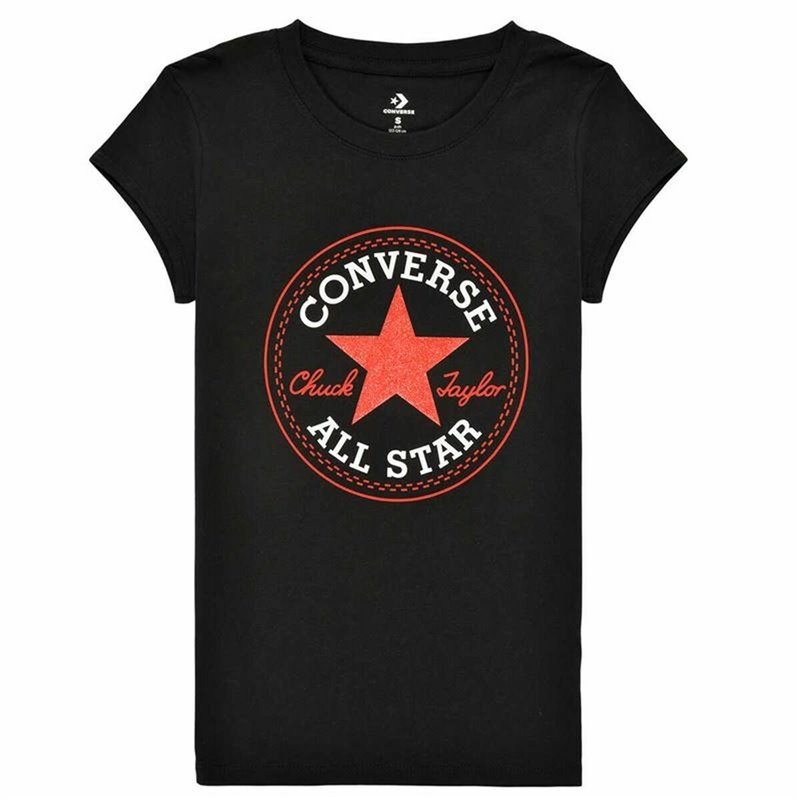 T shirt à manches courtes Enfant Converse Timeless Noir