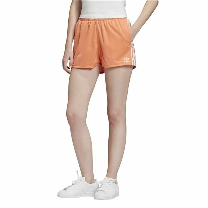 Short de Sport pour Femme Adidas 3 Stripes Orange