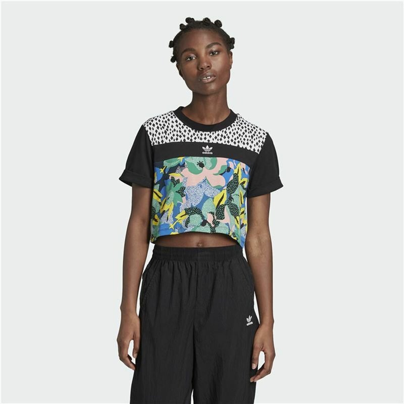 T-Shirt à manches courtes femme Adidas Cropped Noir (42)