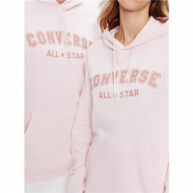 Image secondaire de Sweat à capuche unisex Converse Classic Fit All Star Single Screen Rose clair