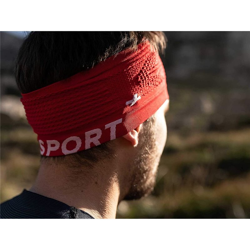 Image secondaire de Bandeau de Sport pour la Tête Compressport On/Off Rouge foncé Taille unique