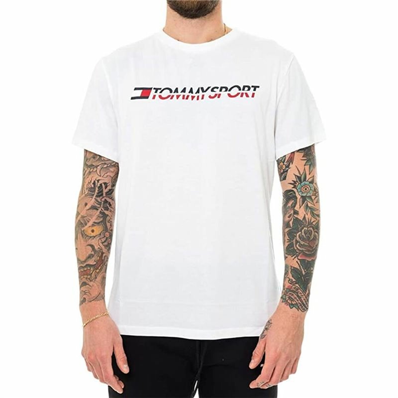 T-Shirt à manches courtes homme Tommy Hilfiger Logo Chest Blanc