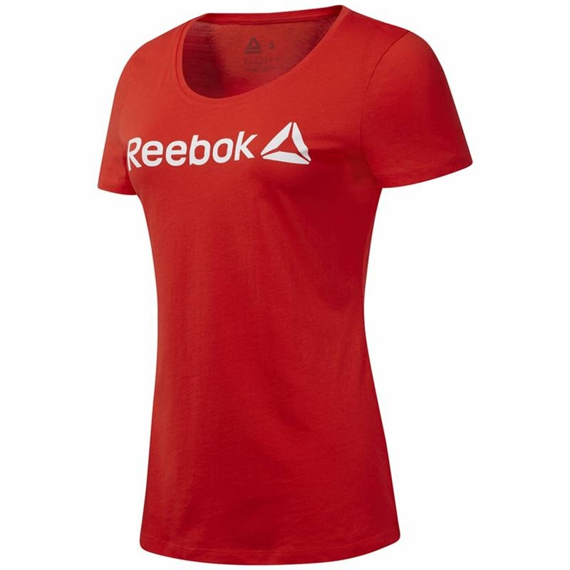 T-Shirt à manches courtes femme Reebok Scoop Neck Rouge