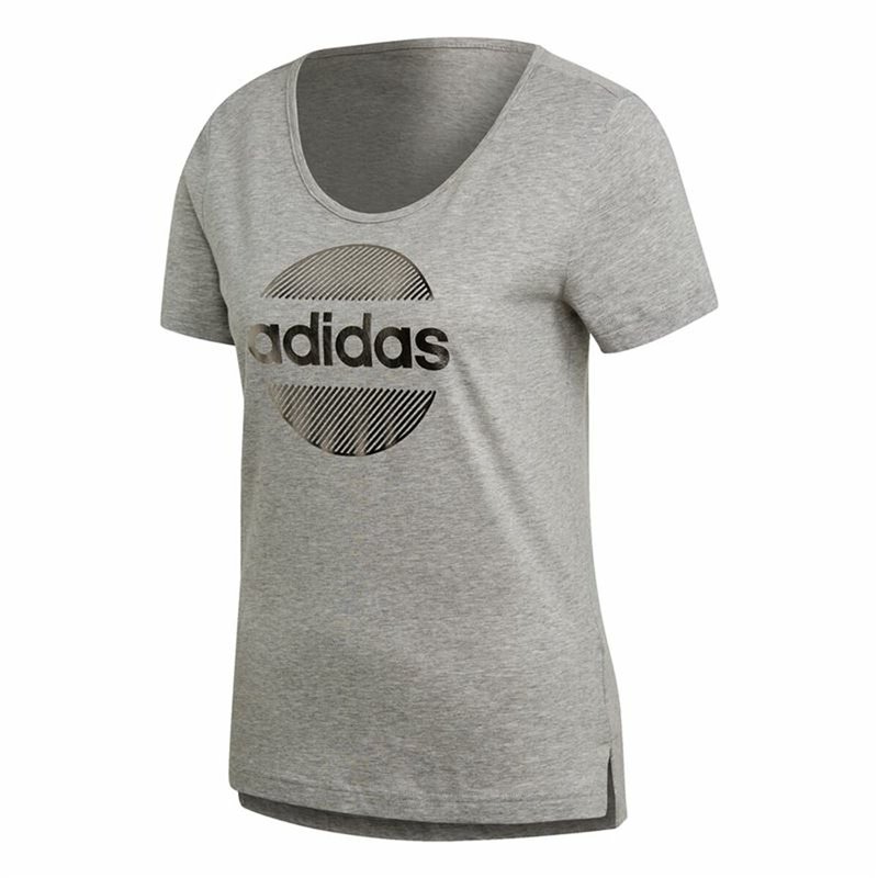 T-Shirt à manches courtes femme Adidas Linear Gris clair