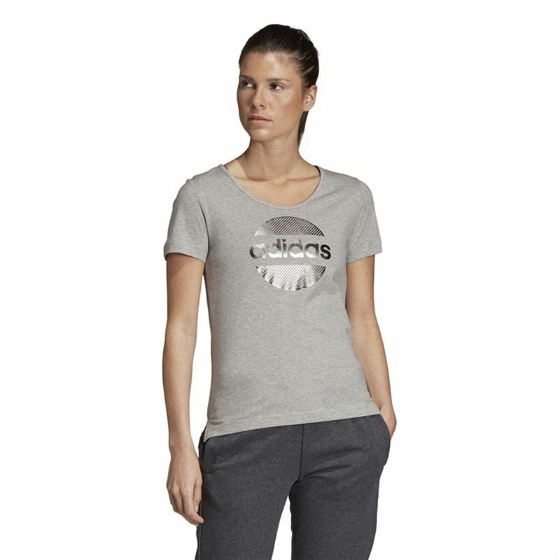 Image secondaire de T-Shirt à manches courtes femme Adidas Linear Gris clair