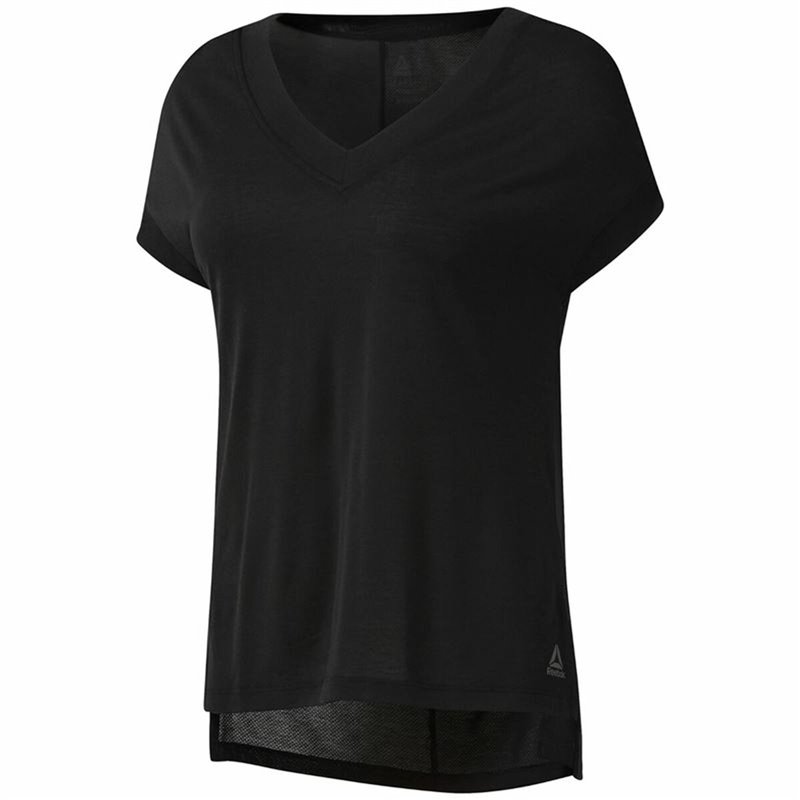 T-Shirt à manches courtes femme Reebok Wor Supremium Detail Noir