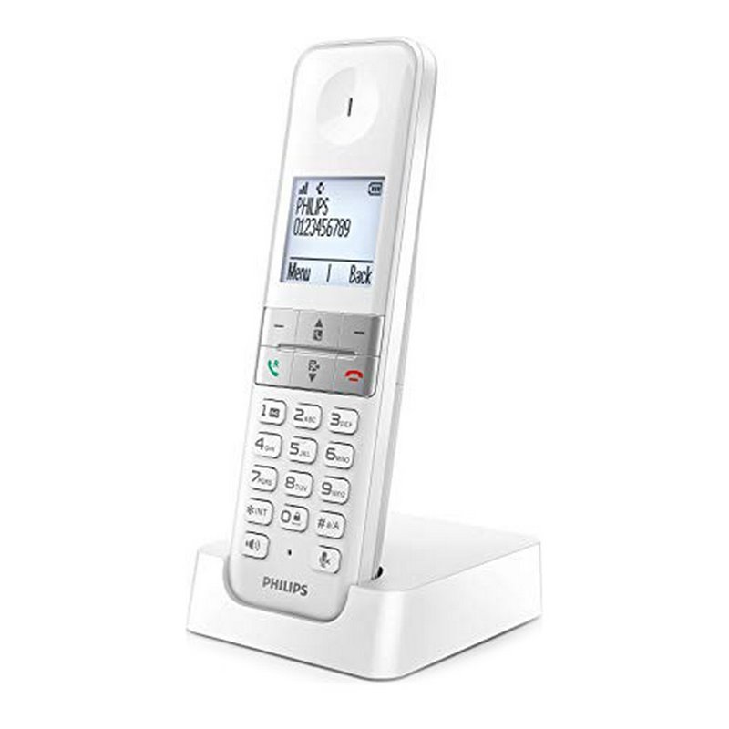 Philips D4701W/34 téléphone Téléphone DECT Identification de l'appelant Blanc