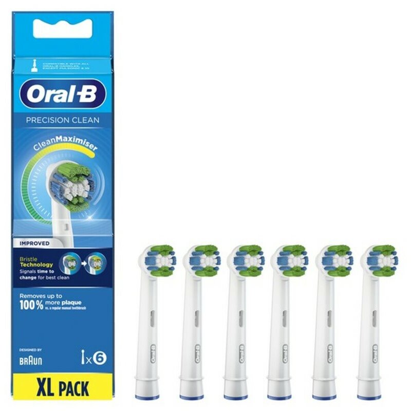 Oral-B Precision Clean 80339356 tête de brosses 6 pièce(s) Bleu, Blanc