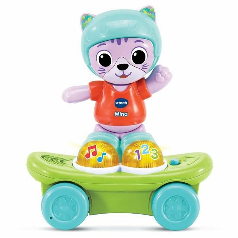 Jouet interactif - Vtech Baby - Mina, mon Chat Rouli'golo - Skateboard - Mixte - 12 mois+