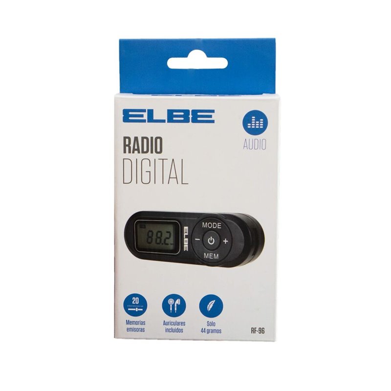 Radio numérique portable Elbe RF-96 Noir FM