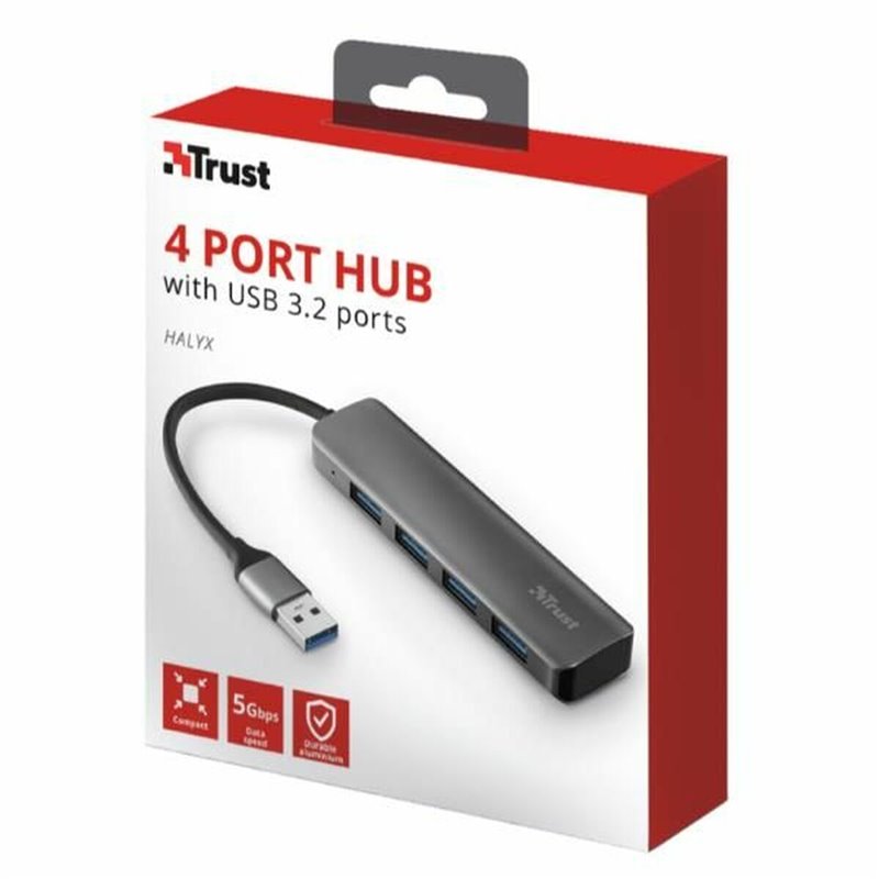 Trust Halyx Concentrateur USB 3.2 Gen1 à 4 ports