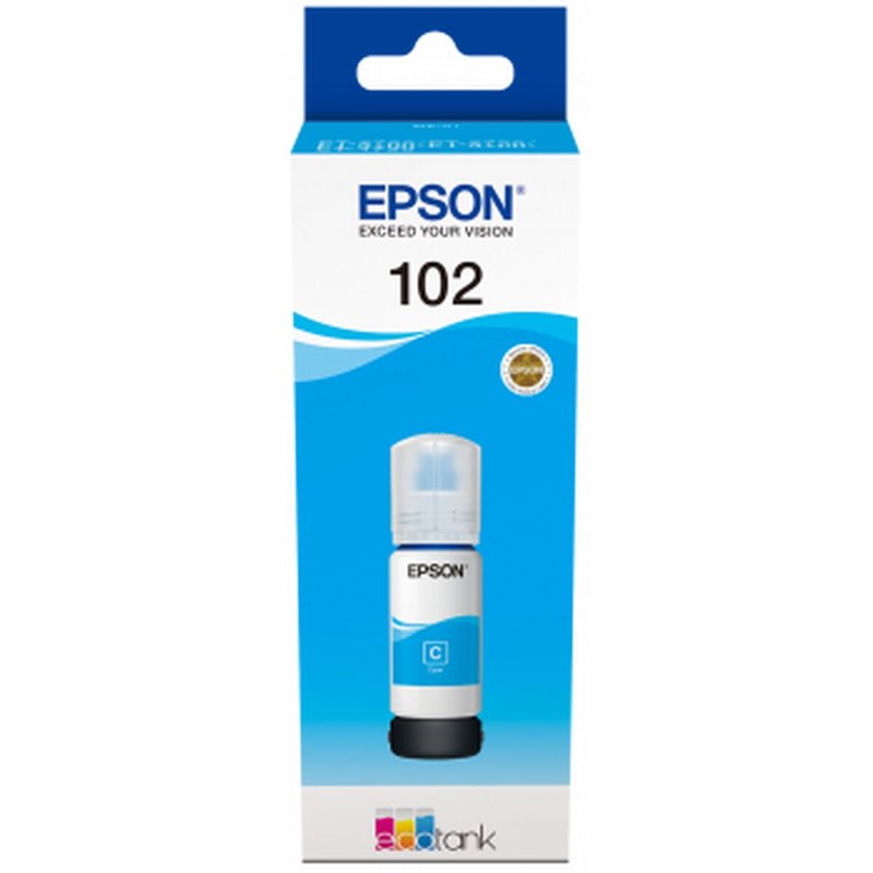 Epson 102 EcoTank Cyan ink bottle